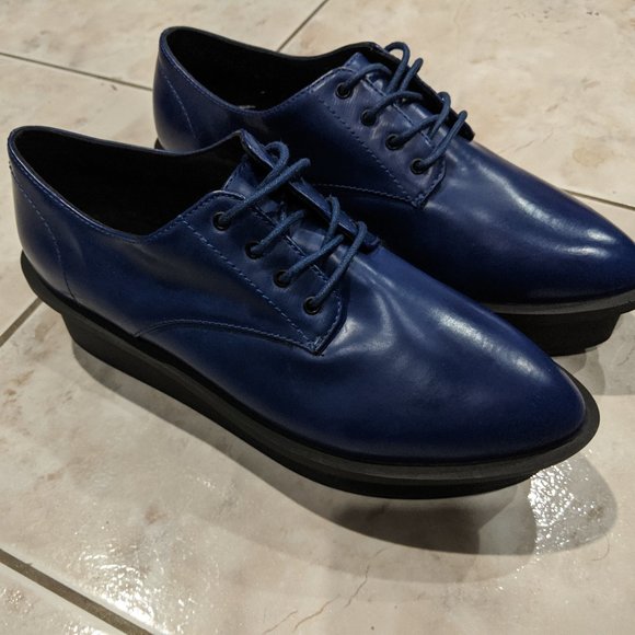 Cheap Monday Blue Platform Shoes - Picture 2 of 14